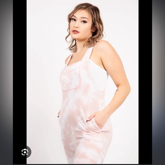 Smash + Tess Cotton Candy Sky Pink Romperalls - Picture 2 of 7